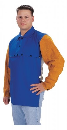 Cape Sleeve Proban FR7A Blue Bib Leather Sleeves - Sleeves